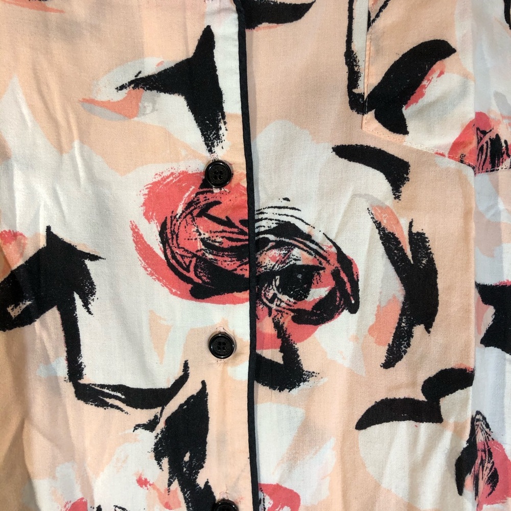 KATE SPADE Pink Floral Toses PJ Sleep Top - Picture 3 of 6